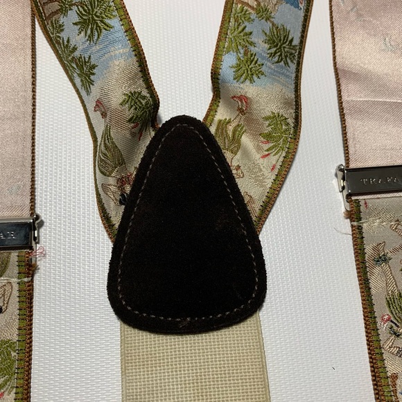 Trafalgar limited edition Hawaiian dancers print suspenders silk leather… - Picture 7 of 12